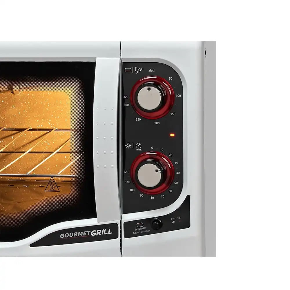 Forno Elétrico Fischer 44 Litros Gourmet Grill Branco - 127 Volts - Imagem 3