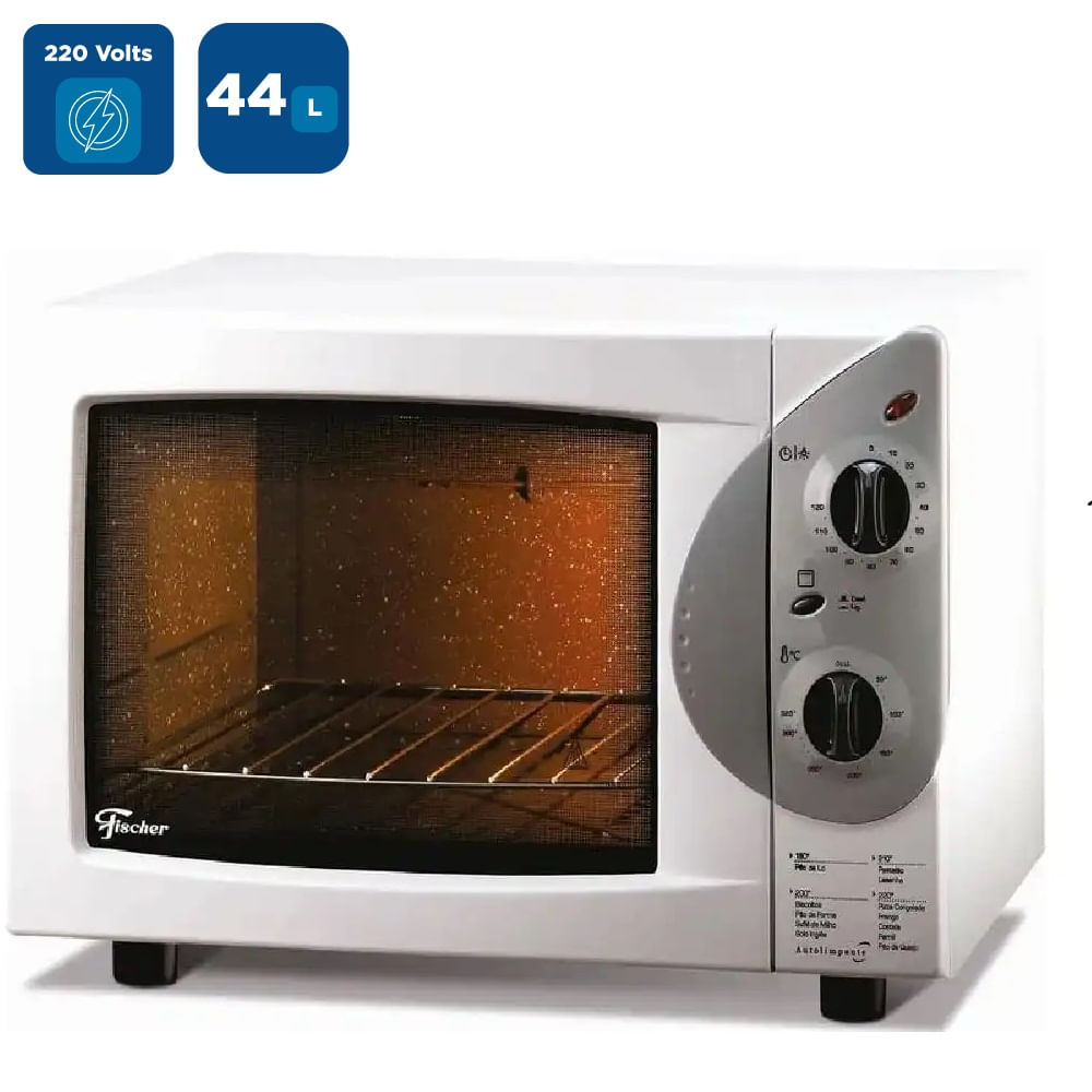 Forno Elétrico Fischer 44 Litros Grill Branco – 220 Volts - Imagem 2