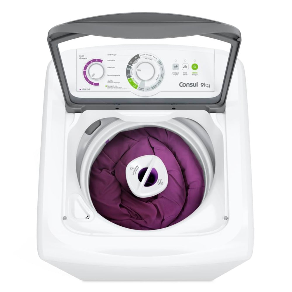 Lavadora de Roupas Consul 9Kg com Dosagem Econômica e Ciclo Edredom Branca CWB09BB – 127 Volts - Imagem 3