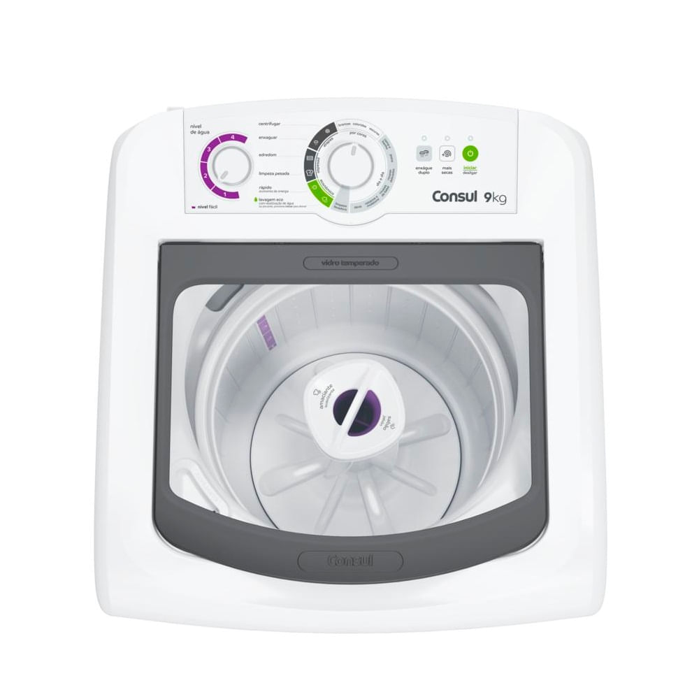 Lavadora de Roupas Consul 9Kg com Dosagem Econômica e Ciclo Edredom Branca CWB09BB – 127 Volts - Imagem 4