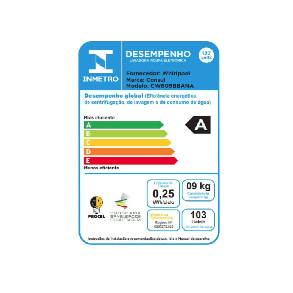 Lavadora de Roupas Consul 9Kg com Dosagem Econômica e Ciclo Edredom Branca CWB09BB – 127 Volts - Imagem 11
