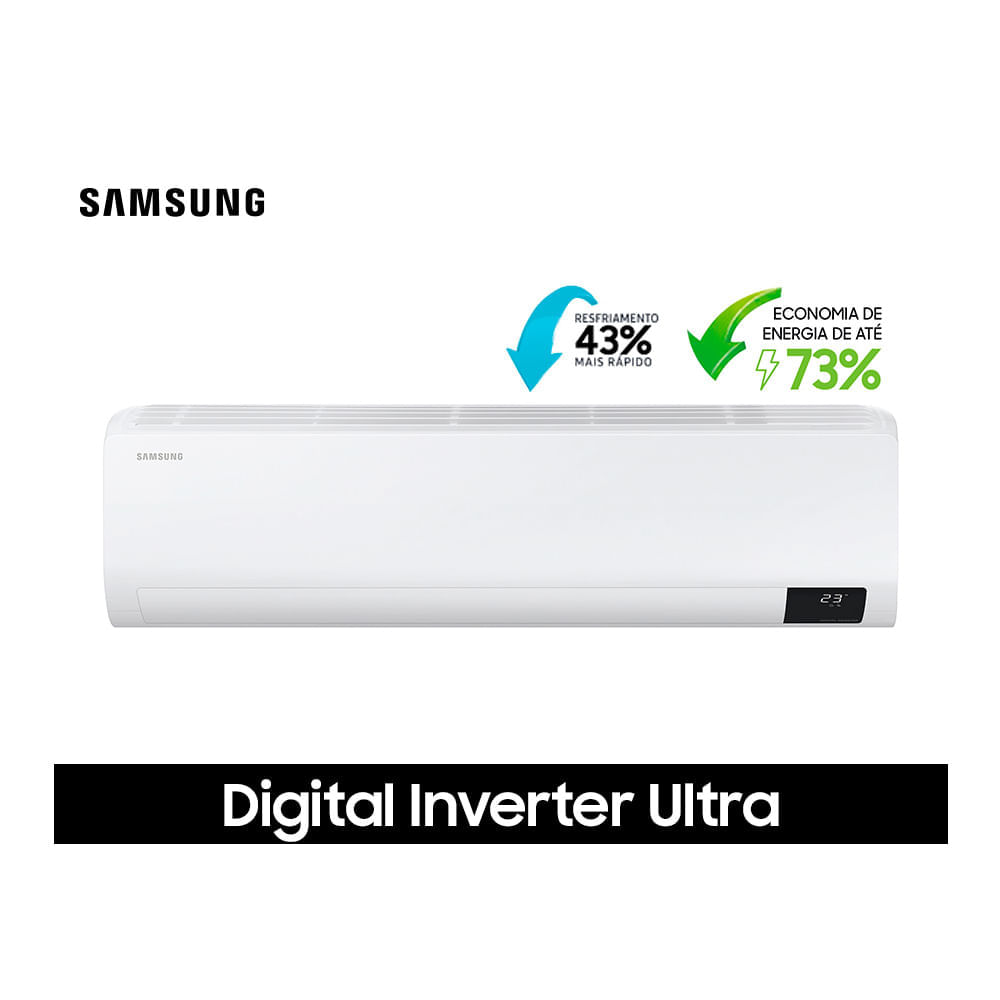 Ar Condicionado Split Hi Wall Inverter Samsung Digital Ultra 12000 BTU/h Quente e Frio AR12TSHZDWKNAZ – 220 Volts - Imagem 3