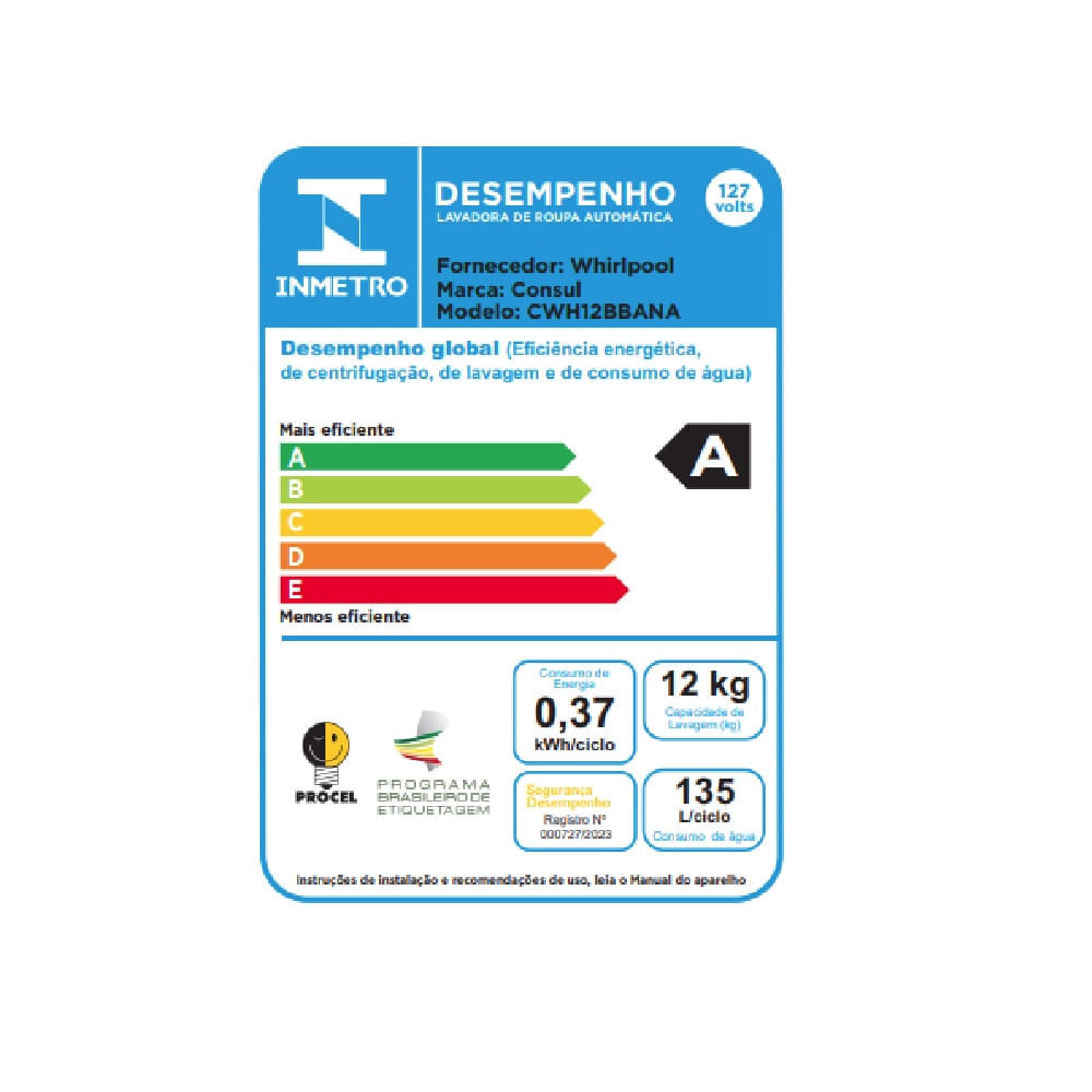 Lavadora de Roupas Consul 12Kg com Dosagem Econômica e Ciclo Edredom Branca CWH12BB – 127 Volts - Imagem 15