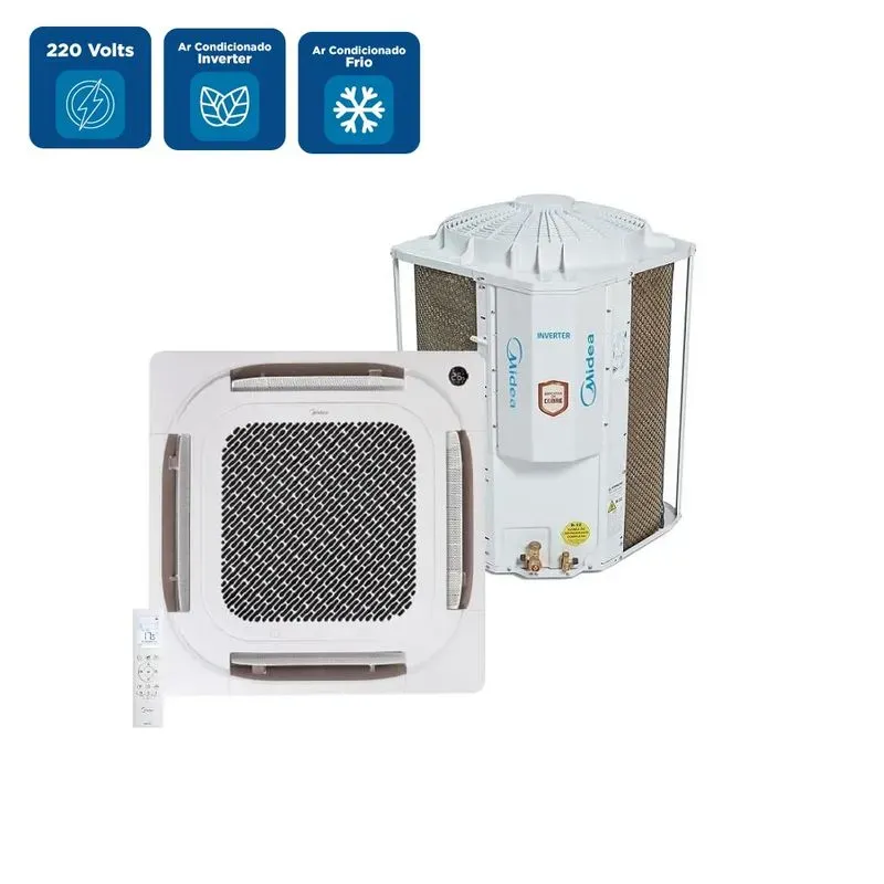 Ar Condicionado Split Cassete 4 Vias Inverter Springer Midea Connect 60000 BTU/h Frio Monofásico 40KVQD60M5 - 220 Volts - Imagem 2