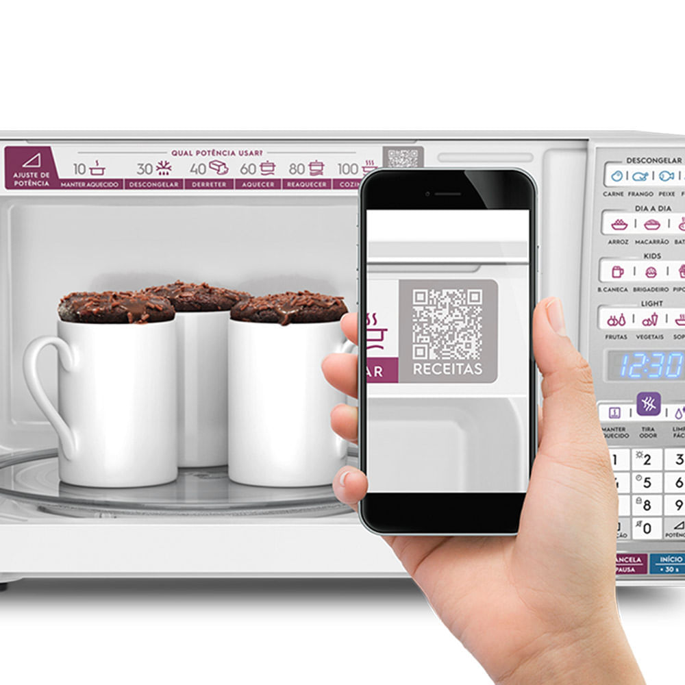 Micro-ondas Electrolux 34 Litros Função Tira Odor e Manter Aquecido Branco MEO44 – 220 Volts - Imagem 4