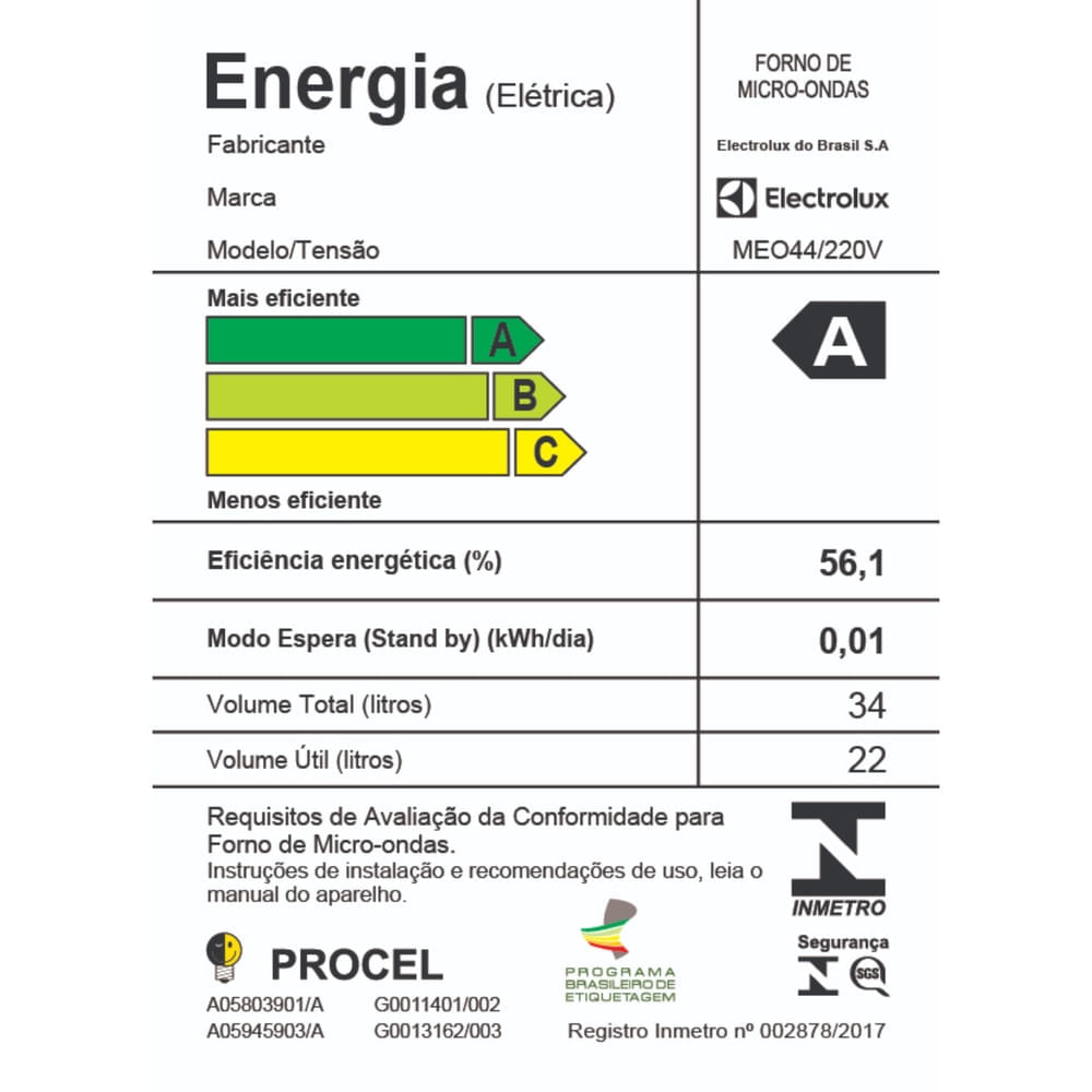 Micro-ondas Electrolux 34 Litros Função Tira Odor e Manter Aquecido Branco MEO44 – 220 Volts - Imagem 11