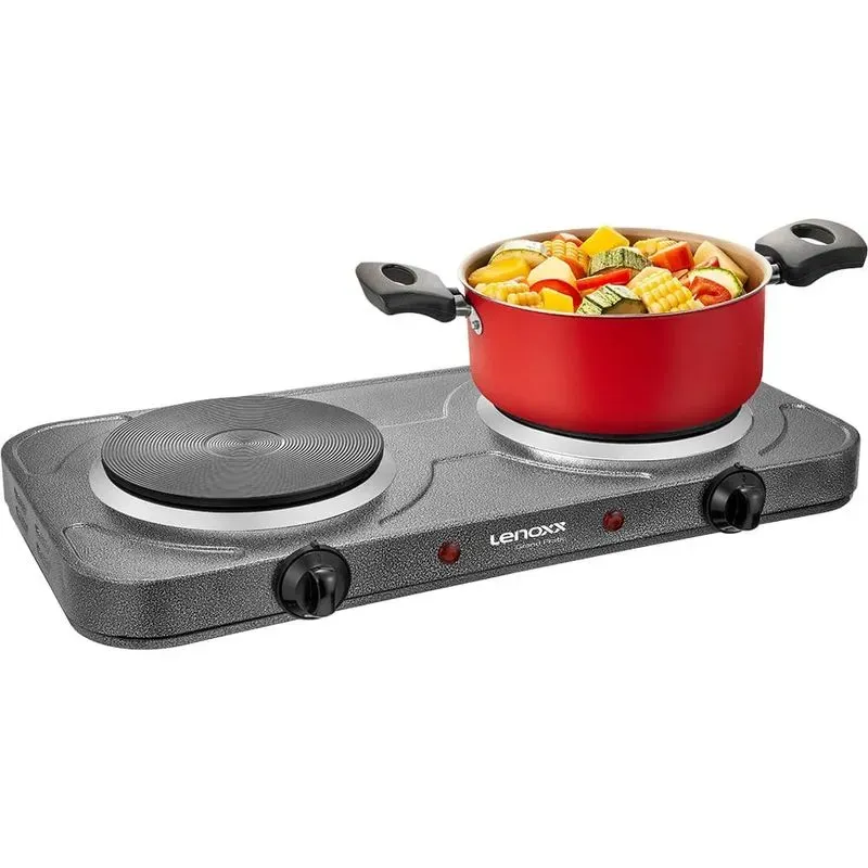 Fogão Elétrico De Bancada Lenoxx 2 Bocas Grand Pratic Prata PFE353 – 127 Volts - Imagem 3