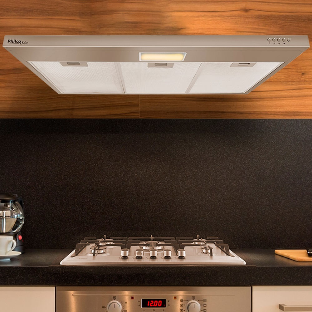 Depurador e Exaustor Philco Slim 3 Velocidades 90CM Inox PDR90I – 127 Volts - Imagem 5