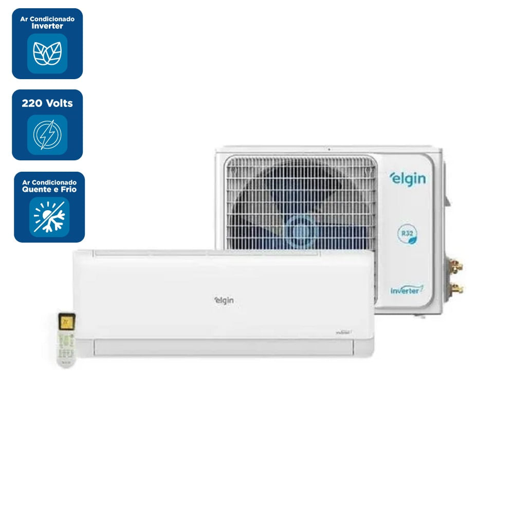 Ar Condicionado Split Hi Wall Elgin Eco Inverter 24000 BTU/h Quente e Frio 45HJQE24C2CC – 220 Volts - Imagem 2