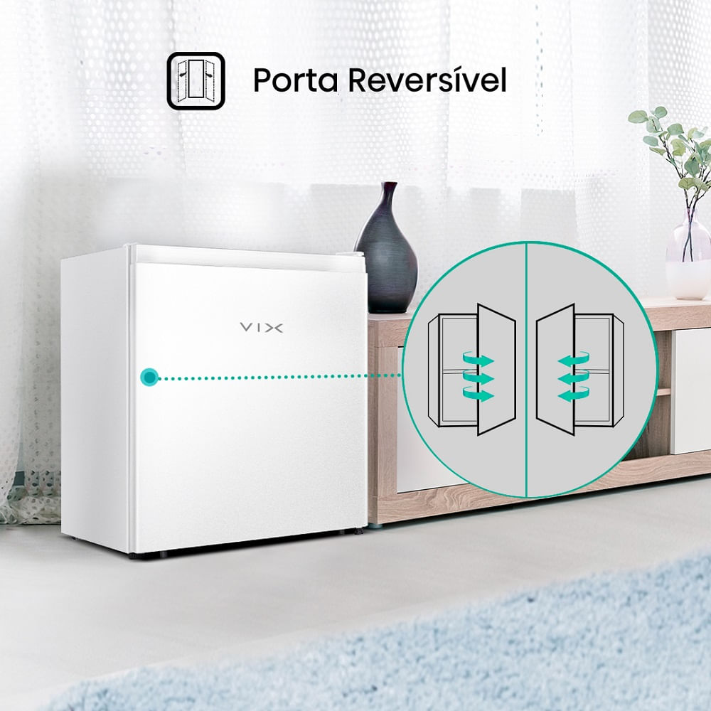 Frigobar Vix 44 Litros Porta Reversível Branco RR58VX2A – 220 Volts - Imagem 10