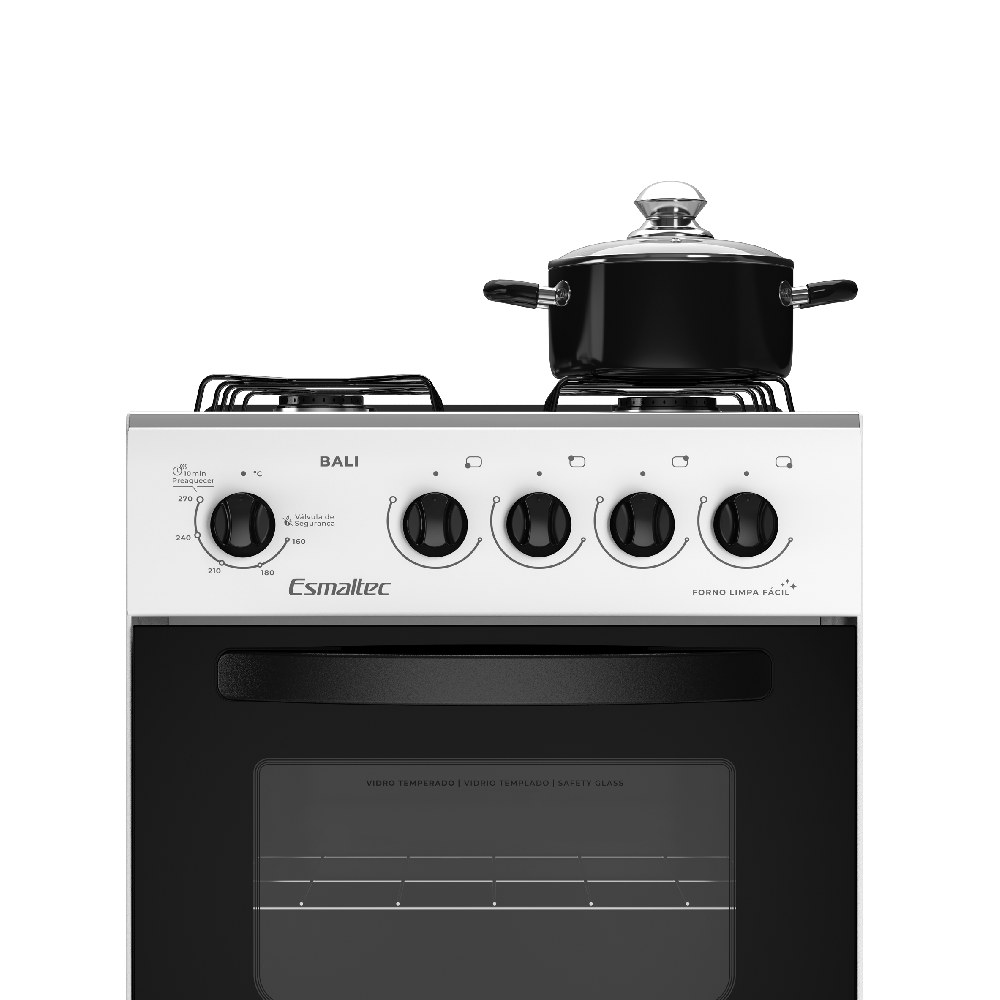 Fogão de Piso Esmaltec 4 Bocas Com Acendimento Manual Branco - Imagem 5