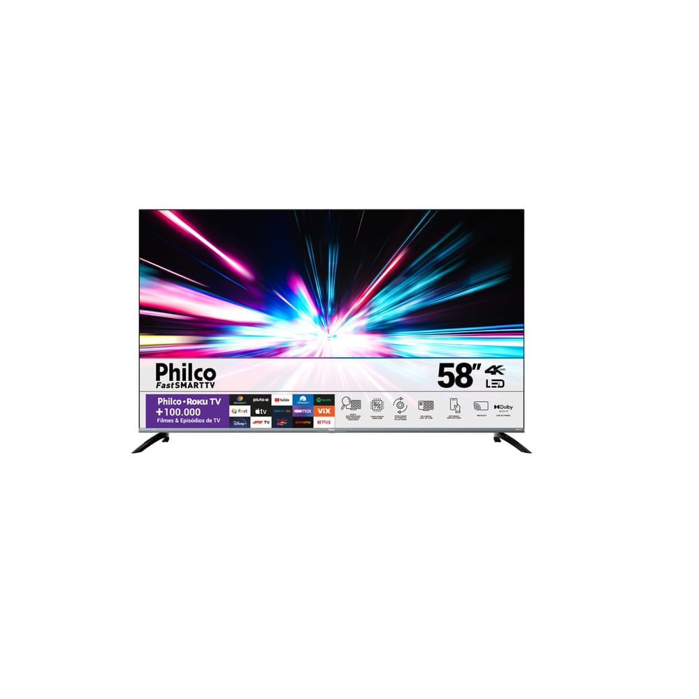 Smart TV Philco 58’’ 4K HDR10 Dolby Áudio Led PTV58G70R2CSGBL – Bivolt - Imagem 4