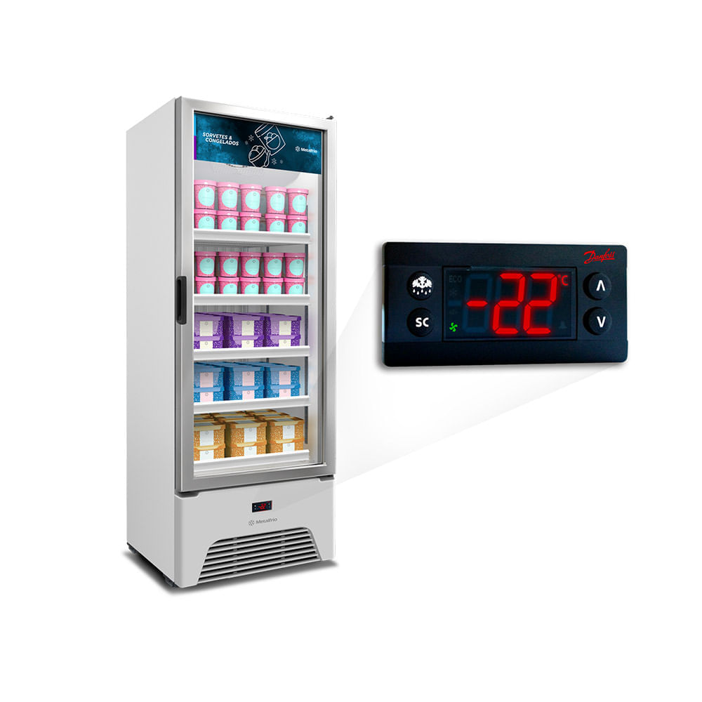 Freezer Vertical Metalfrio 490 Litros Branco VF50AHD - 220 Volts - Imagem 4
