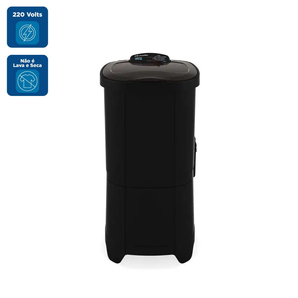 Lavadora De Roupas Mueller 4kg SuperPop Preto – 220 Volts - Imagem 2