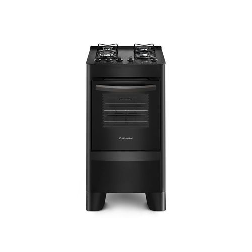 Fogão 4 Bocas Continental Automático com Mesa Compartimentada Preto FC4VP – Bivolt