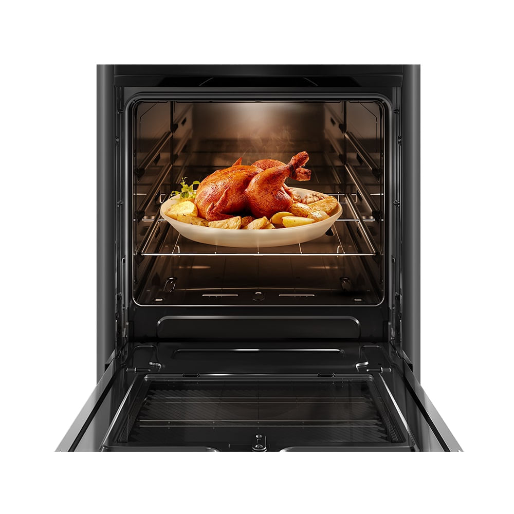 Fogão 4 Bocas Continental Automático com Mesa Compartimentada Preto FC4VP – Bivolt - Imagem 5