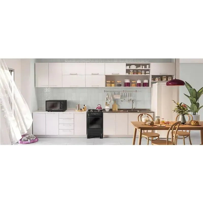 Fogão Mueller 4 Bocas Mesa De Vidro Preto Bivolt MFV4B - Imagem 7