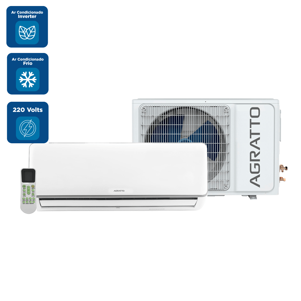 Ar Condicionado Split Hi Wall Inverter Agratto Neo 12000 BTU/h Frio ICS12F02 – 220 Volts - Imagem 2
