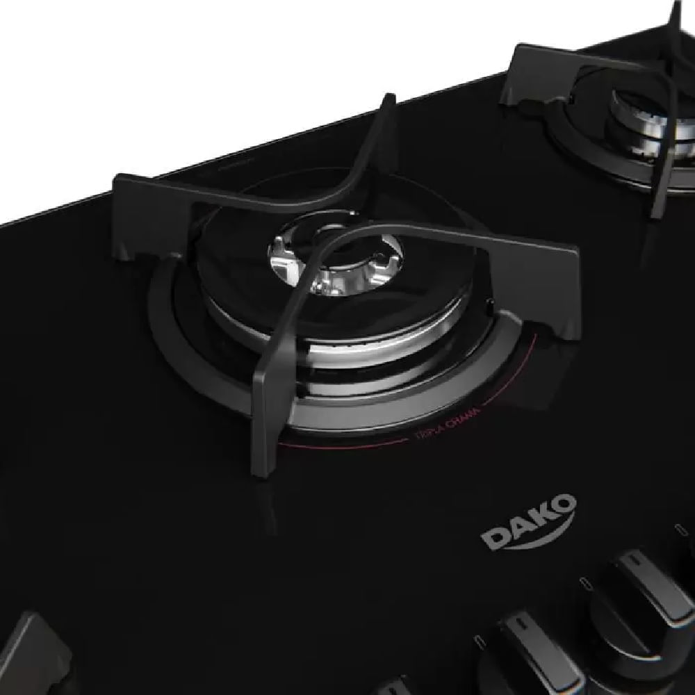 Cooktop Dako 5 Bocas Supreme Preto - Bivolt - Imagem 5