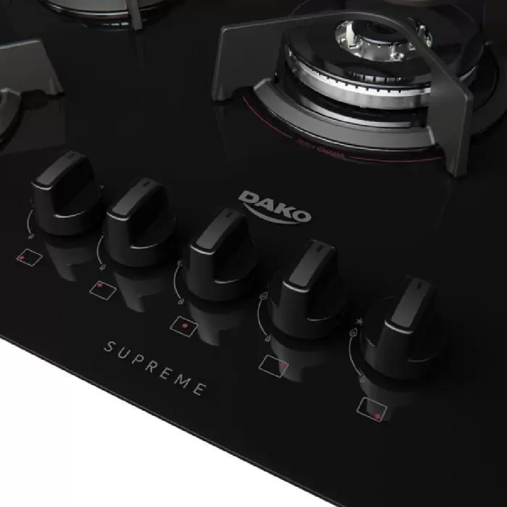 Cooktop Dako 5 Bocas Supreme Preto - Bivolt - Imagem 7