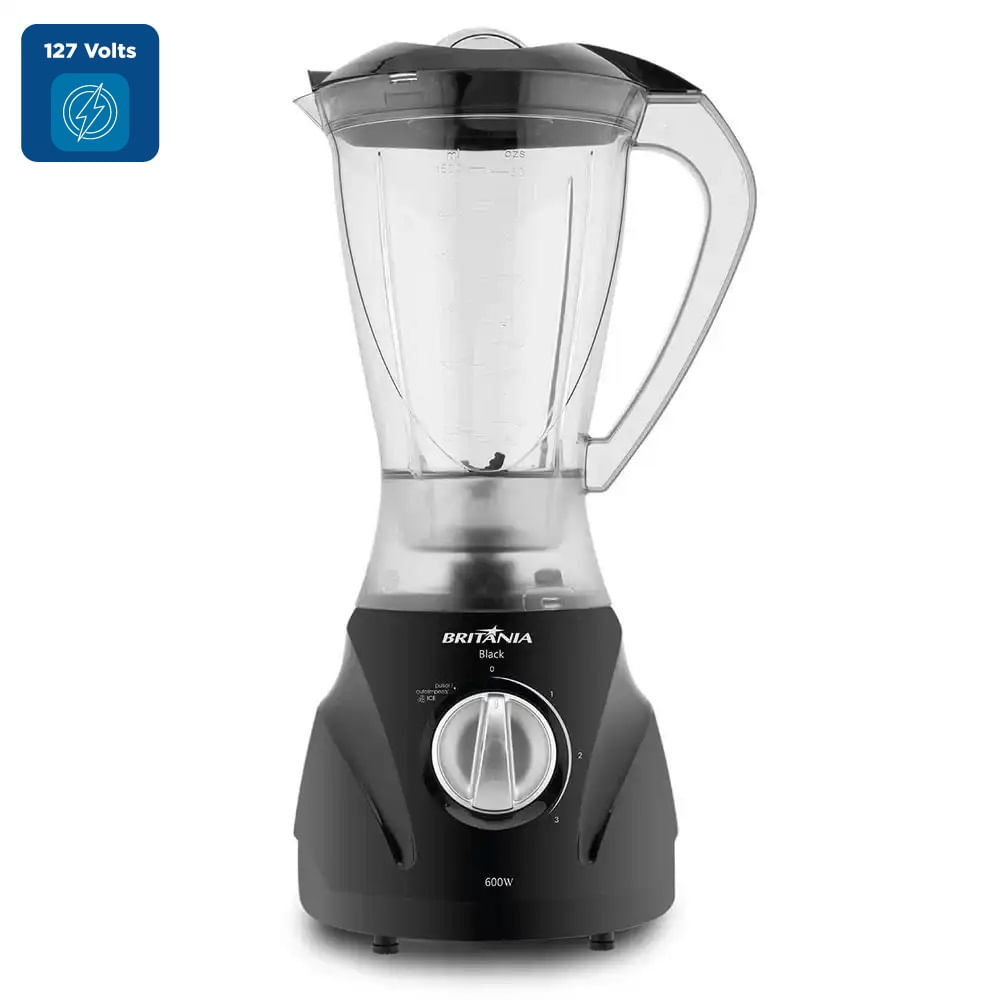 Liquidificador Britania 2,1 Litros Black 3 Velocidades Preto – 127 Volts - Imagem 2