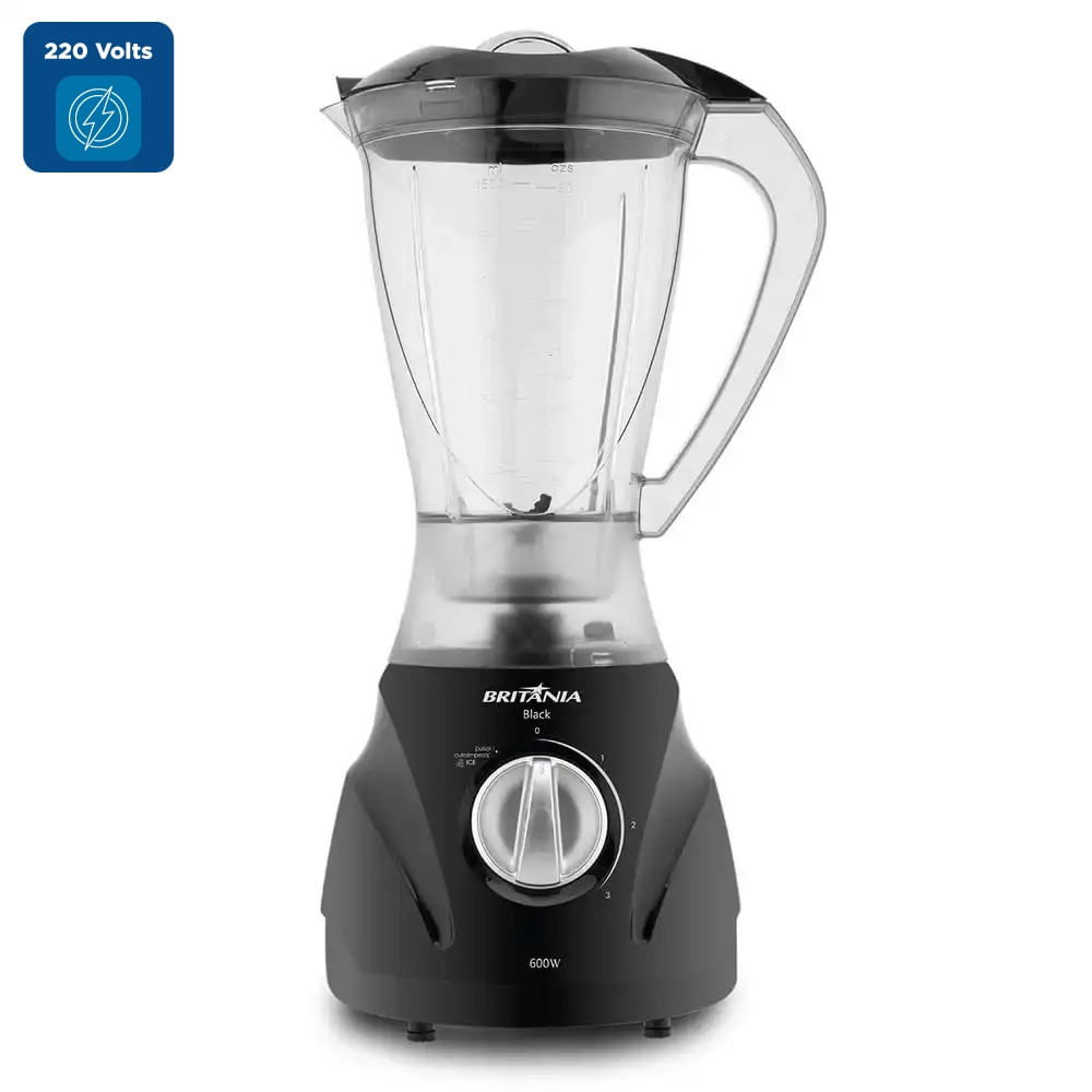 Liquidificador Britania 600W 2,1 Litros 3 Velocidades Black – 220 Volts - Imagem 2