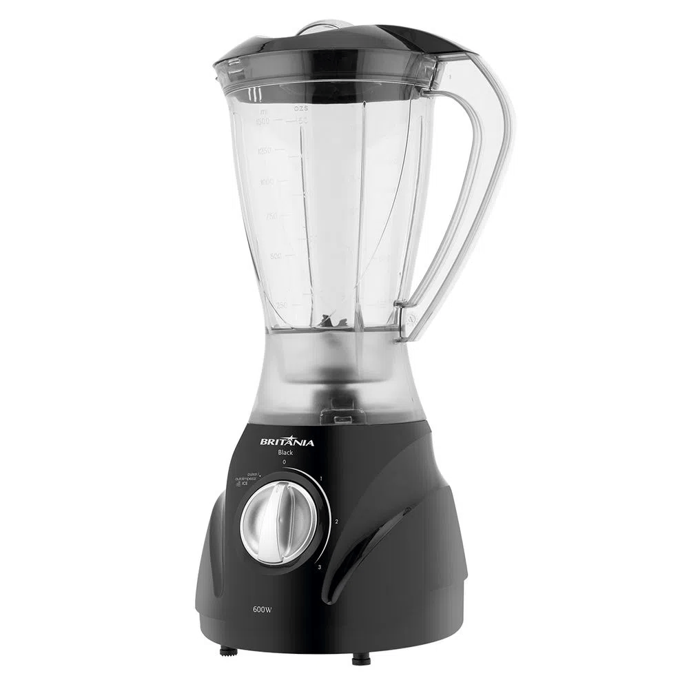 Liquidificador Britania 600W 2,1 Litros 3 Velocidades Black – 220 Volts - Imagem 3