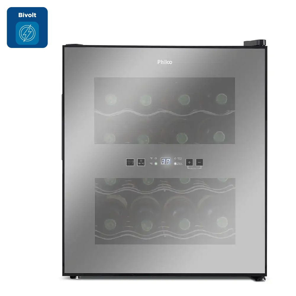 Adega Philco 16 Garrafas com Display Digital Preta PAD16E - Bivolt - Imagem 2