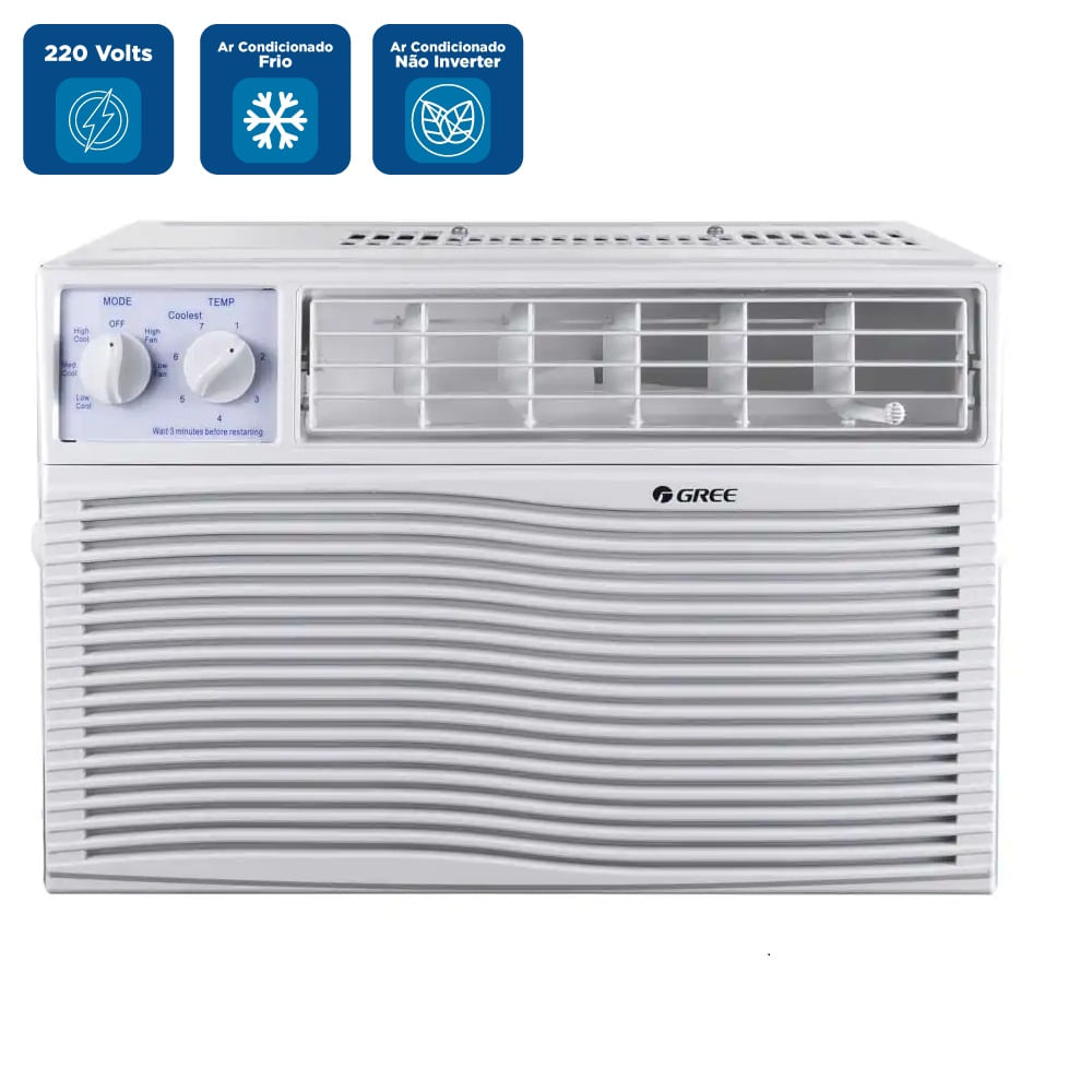 Ar Condicionado Janela Gree 21000 BTU/h Frio Mecânico GJC21BM - 220 Volts - Imagem 2
