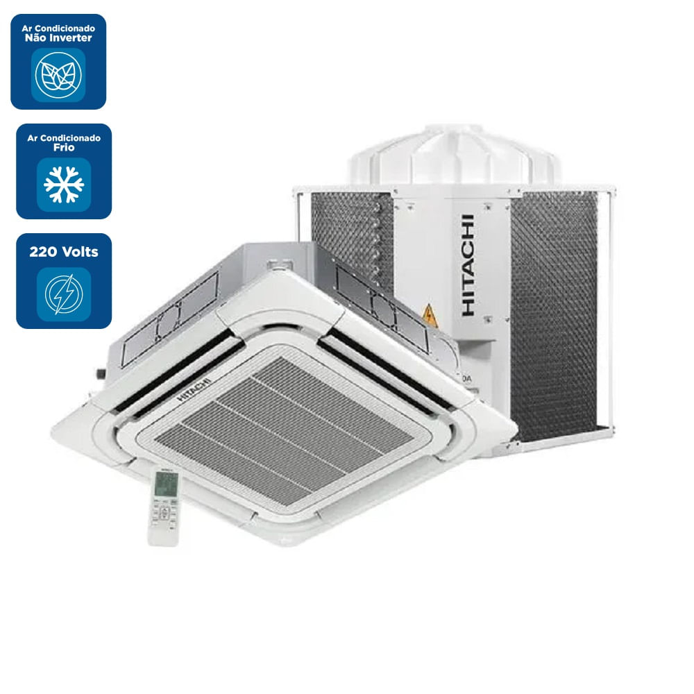 Ar Condicionado Split Cassete Hitachi AirCore 500 34000 BTU/h Frio Monofásico RAP36J3F – 220 Volts - Imagem 2