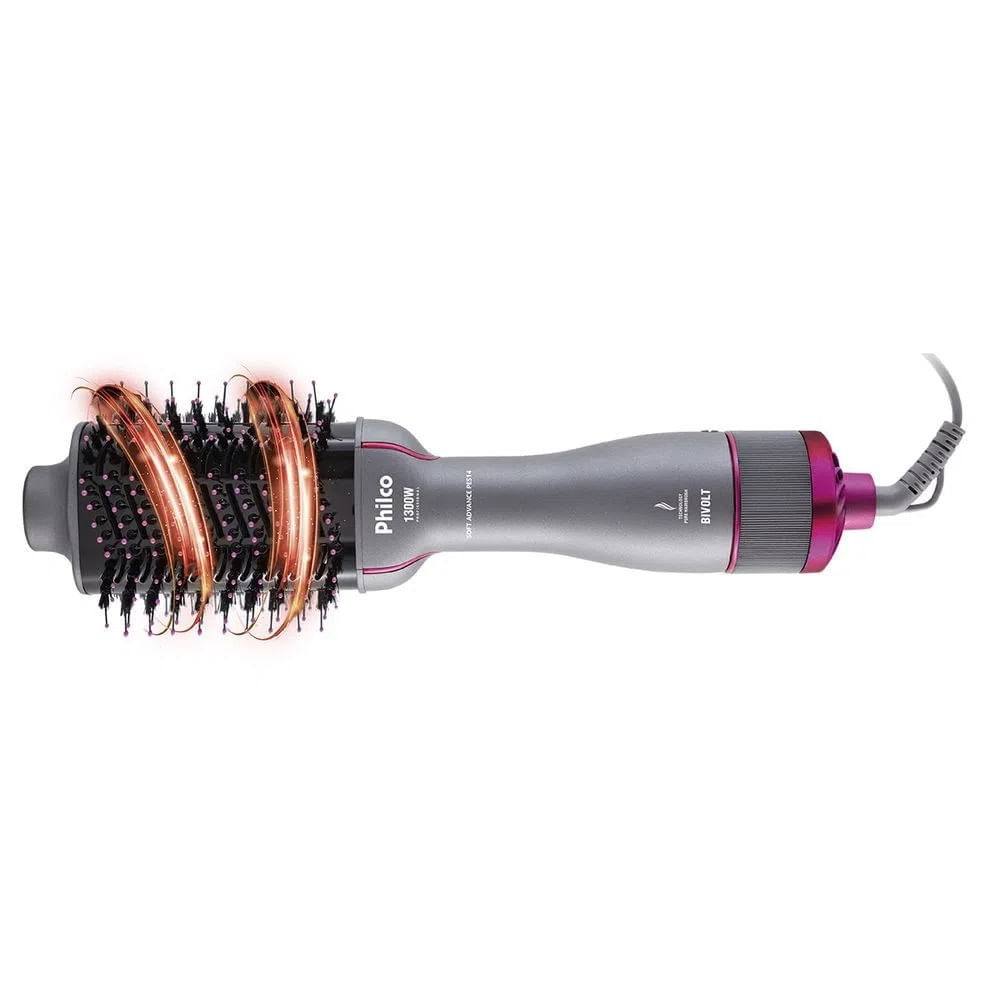 Escova Secadora Philco Soft Advance Cinza e Rosa PES14 – Bivolt - Imagem 6