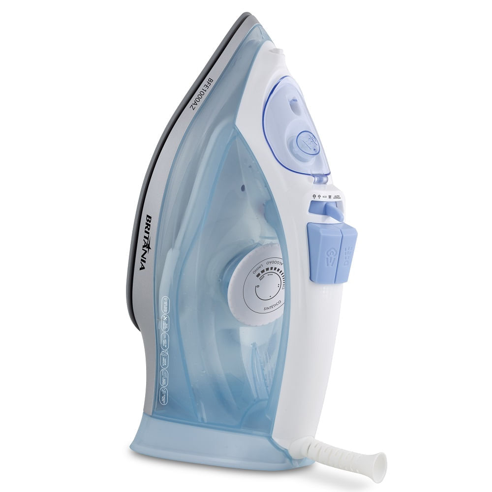 Ferro a Vapor Britânia Nano Ceramic Eco 430ml Azul e Branco BFE1000AZ – 127 Volts - Imagem 5