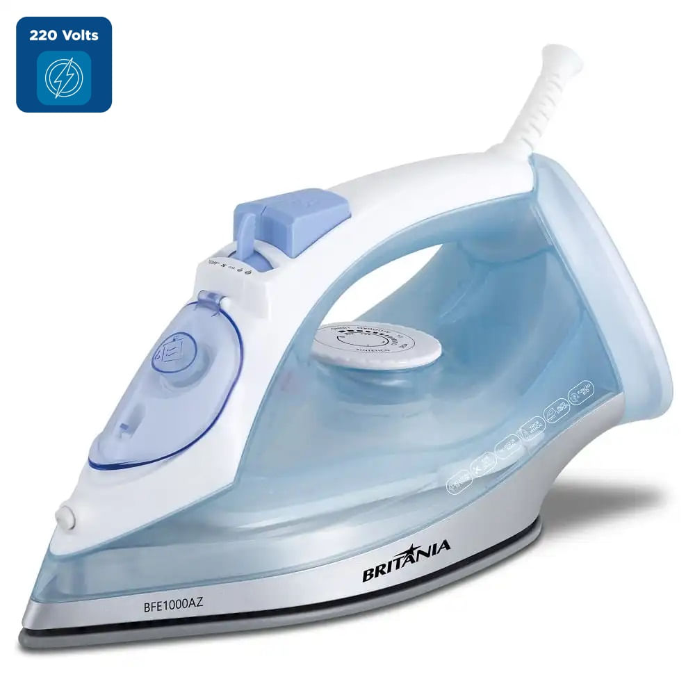 Ferro a Vapor Britânia Nano Ceramic Eco 430ml Azul e Branco BFE1000AZ – 220 Volts - Imagem 2
