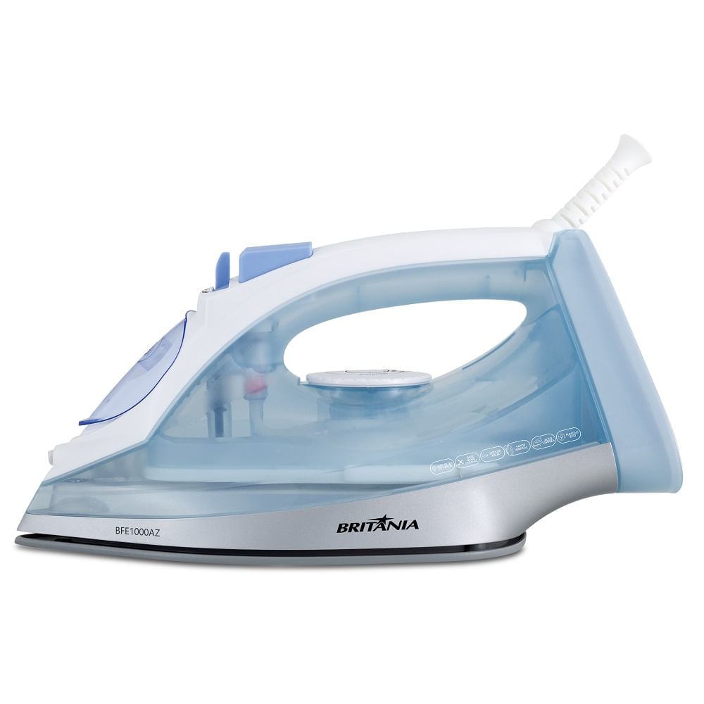 Ferro a Vapor Britânia Nano Ceramic Eco 430ml Azul e Branco BFE1000AZ – 220 Volts - Imagem 3