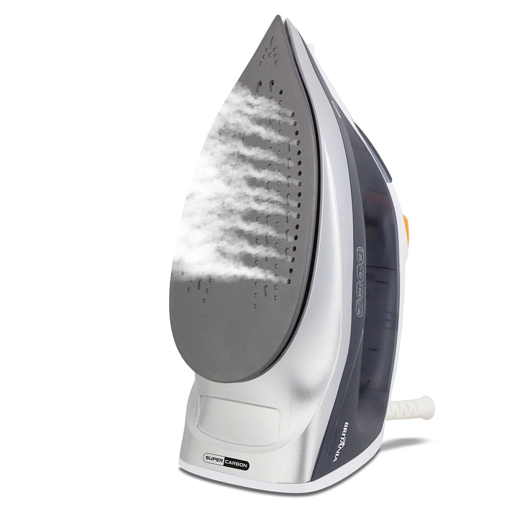 Ferro a Vapor Britânia Base Antiaderente Branco e Cinza BFV2000B – 220 Volts - Imagem 9