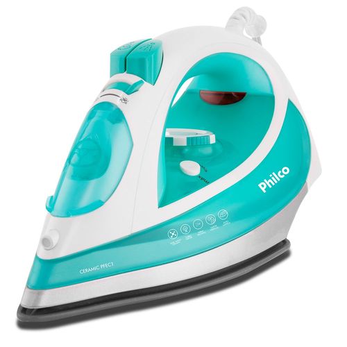 Ferro a Vapor Philco Ceramic 1200W Branco e Verde 220V PFEC1