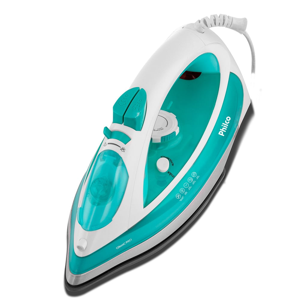 Ferro a Vapor Philco Ceramic Branco e Verde PFEC1 – 220 Volts - Imagem 4