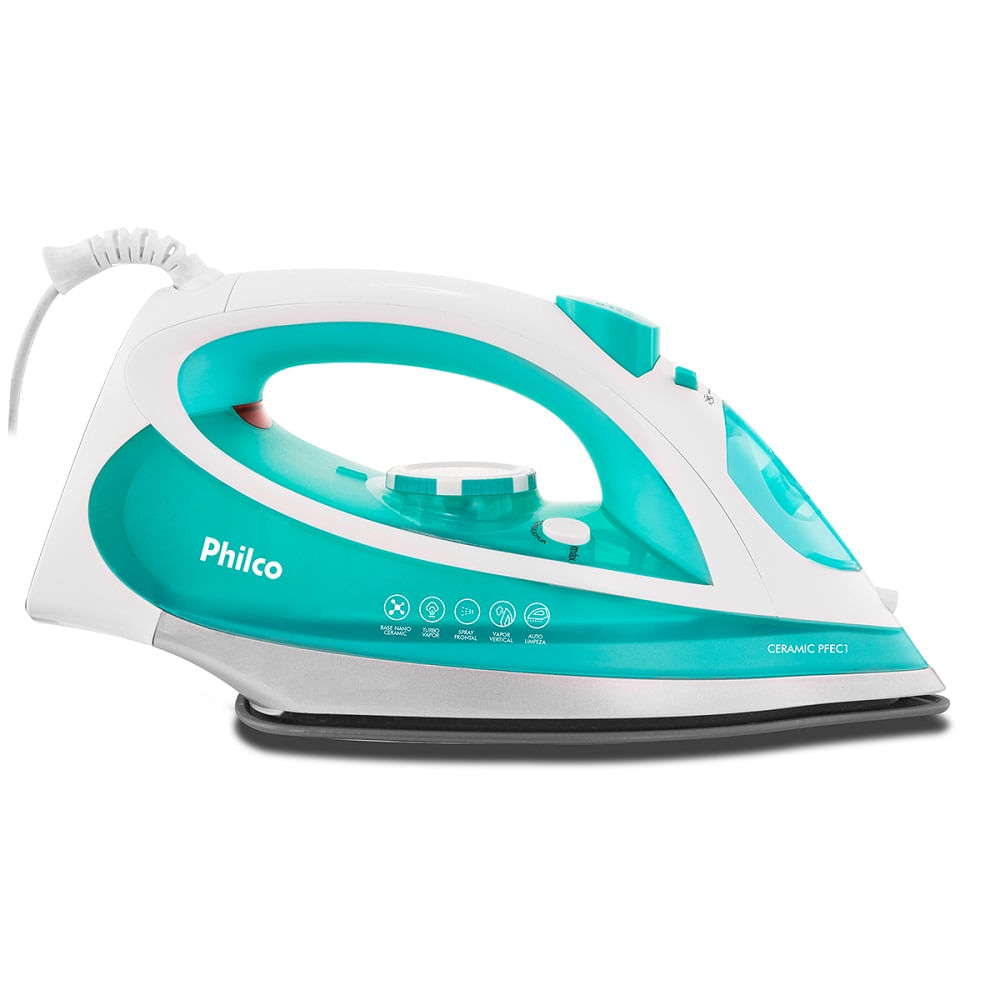 Ferro a Vapor Philco Ceramic Branco e Verde PFEC1 – 220 Volts - Imagem 5