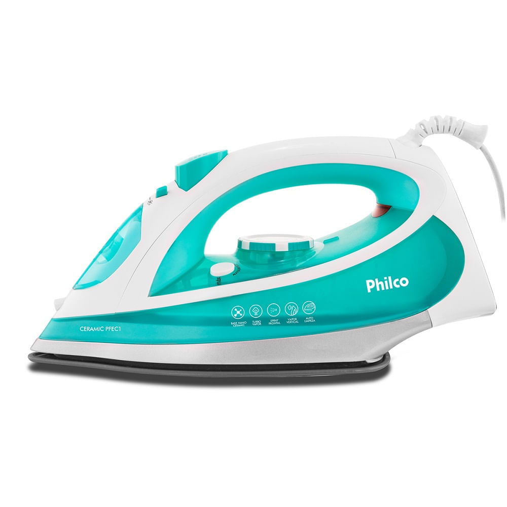 Ferro a Vapor Philco Ceramic Branco e Verde PFEC1 – 220 Volts - Imagem 6