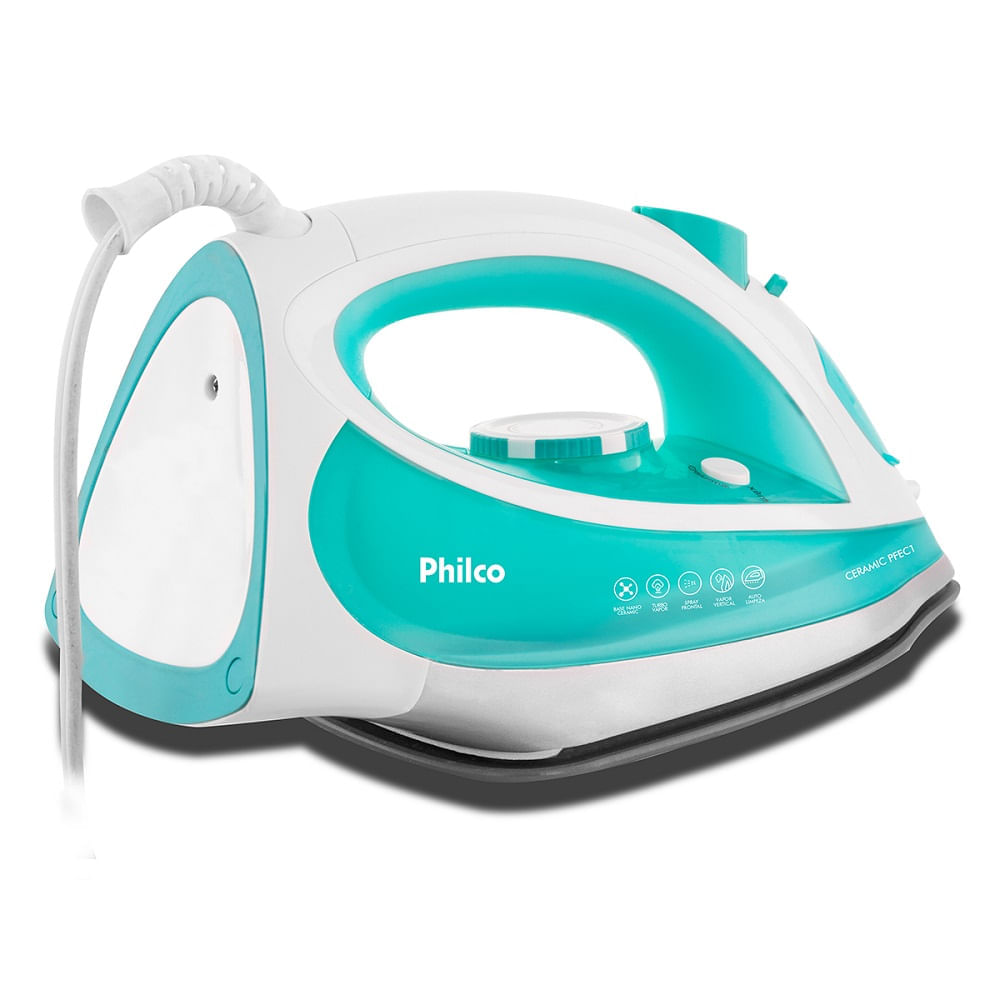 Ferro a Vapor Philco Ceramic Branco e Verde PFEC1 – 220 Volts - Imagem 8