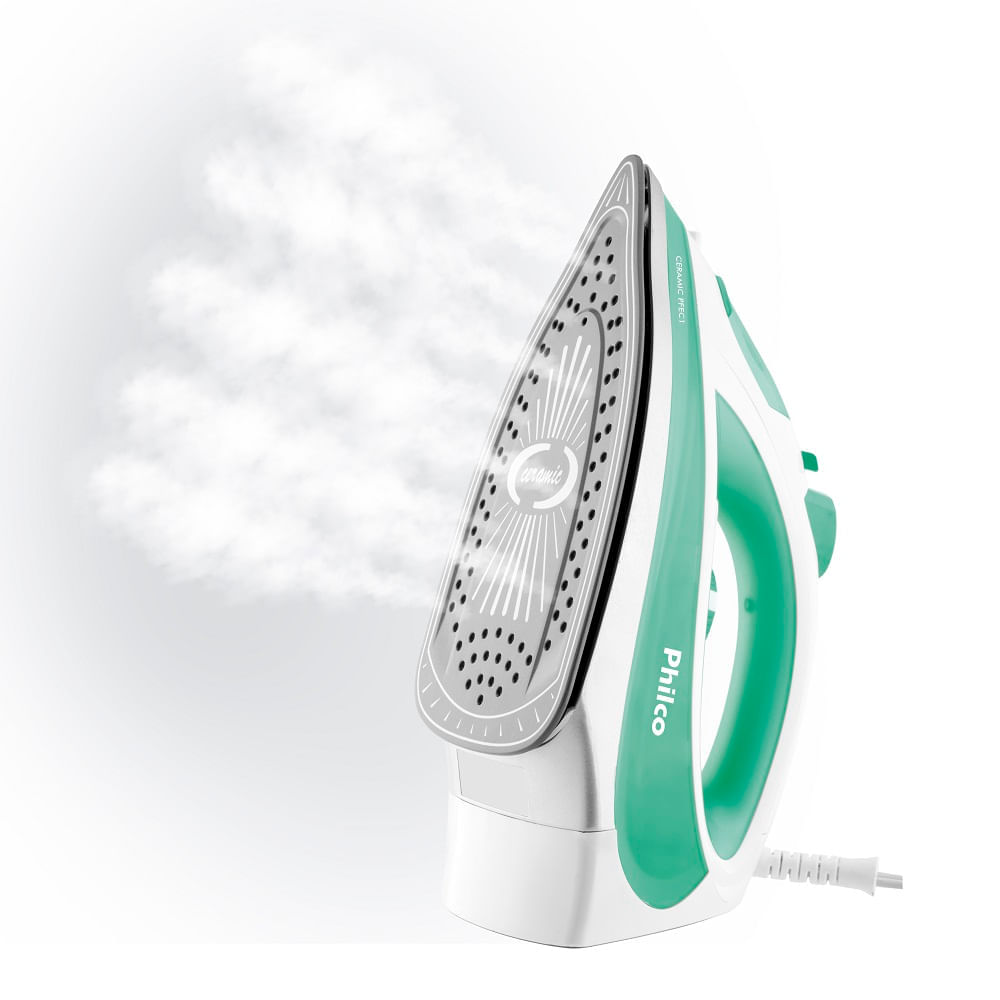 Ferro a Vapor Philco Ceramic Branco e Verde PFEC1 – 220 Volts - Imagem 10