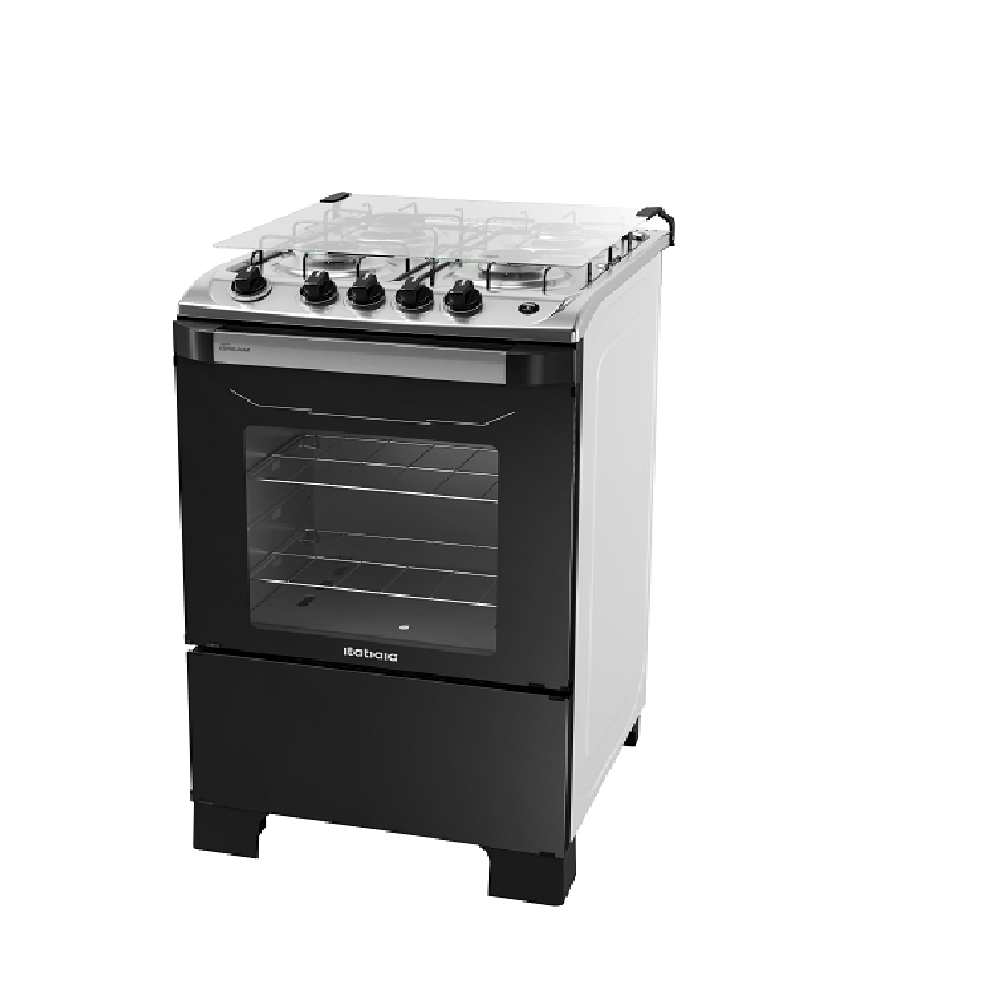 Fogão de Piso Itatiaia 4 Bocas New Dream Branco e Preto – Bivolt - Imagem 3