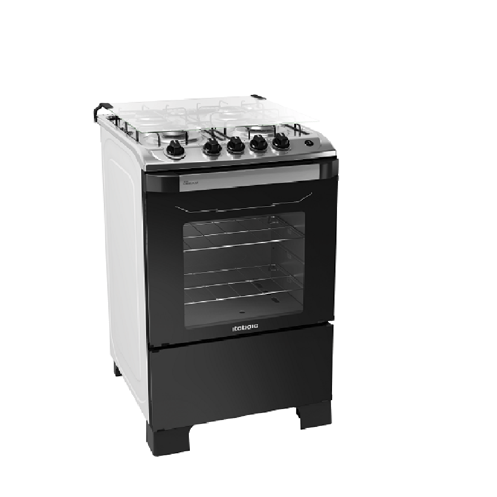Fogão de Piso Itatiaia 4 Bocas New Dream Branco e Preto – Bivolt - Imagem 4