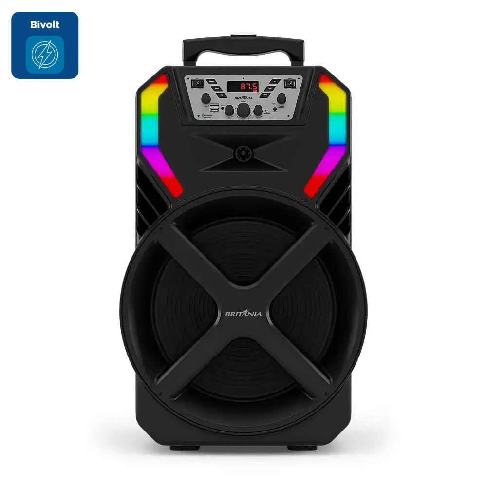 Caixa Acústica Britânia Flash Light Woofer 12 Preta BCX12100 – Bivolt - Imagem 2