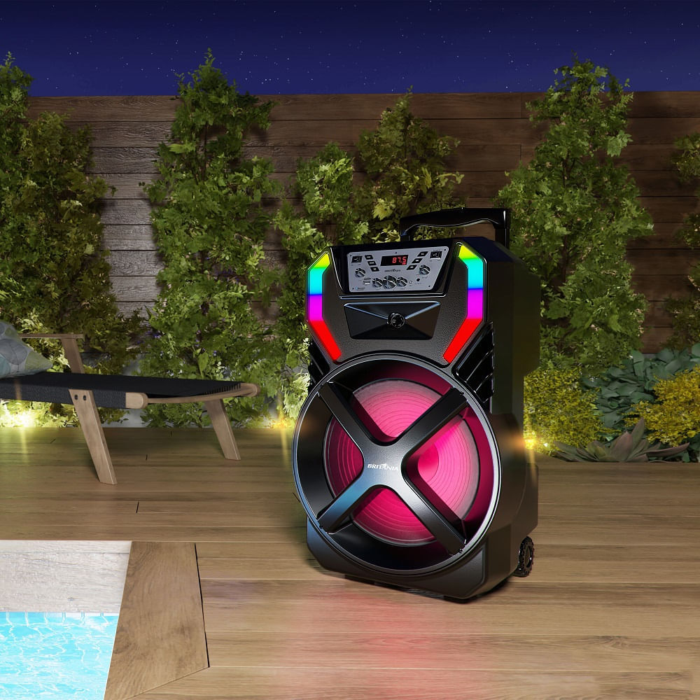 Caixa Acústica Britânia Flash Light Woofer 12 Preta BCX12100 – Bivolt - Imagem 11