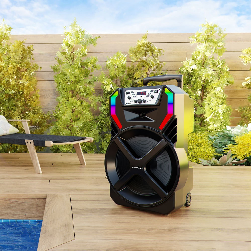 Caixa Acústica Britânia Flash Light Woofer 12 Preta BCX12100 – Bivolt - Imagem 12