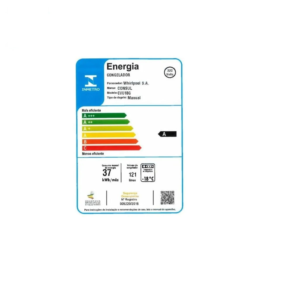 Freezer Vertical Consul 121L CVU18GBBNA - 220 volts - Imagem 4