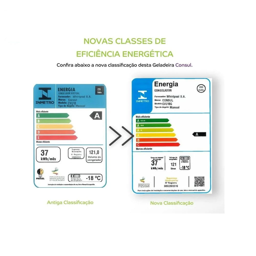 Freezer Vertical Consul 121L CVU18GBBNA - 220 volts - Imagem 5