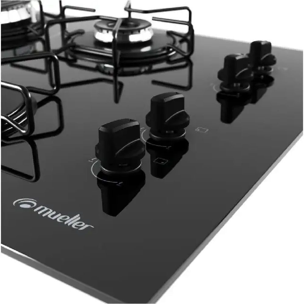 Cooktop a Gás Mueller 4 Bocas Tripla Chama Preto MCG134BG1 – Bivolt - Imagem 5