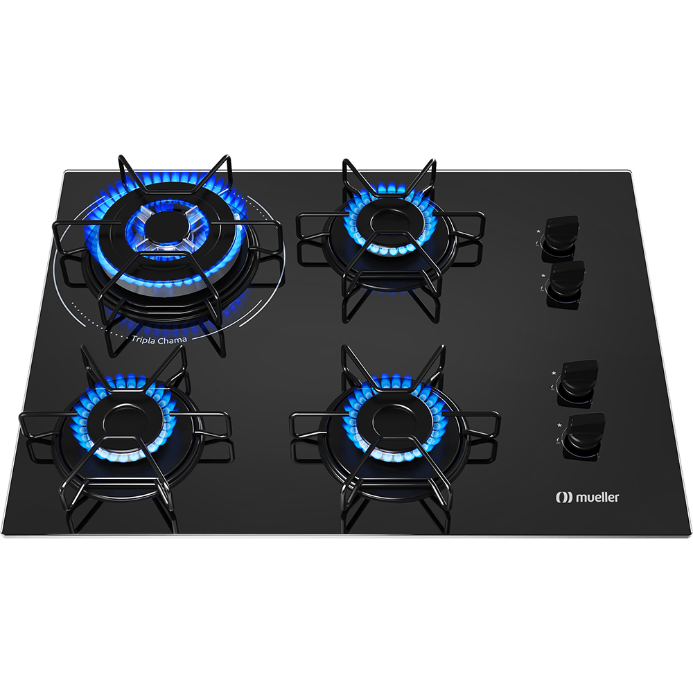 Cooktop a Gás Mueller 4 Bocas Tripla Chama Preto MCG134BG1 – Bivolt - Imagem 6